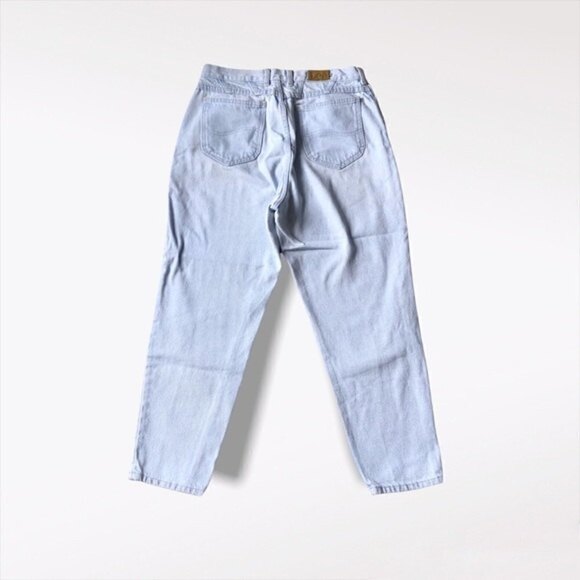 Vintage 80s Lee Jeans Mom Jeans Light Wash 10 Petite - Picture 11 of 14